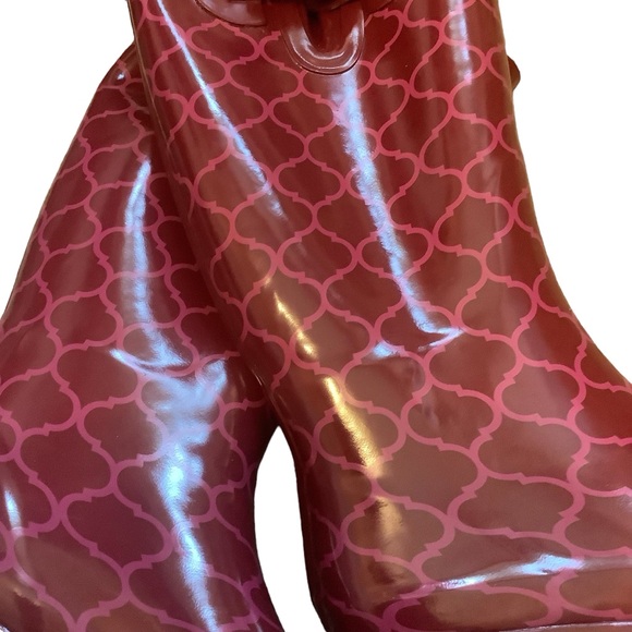 CAPELLI PINK PATTERNED RAIN BOOTS/ NWT /Size 6 - Picture 6 of 8